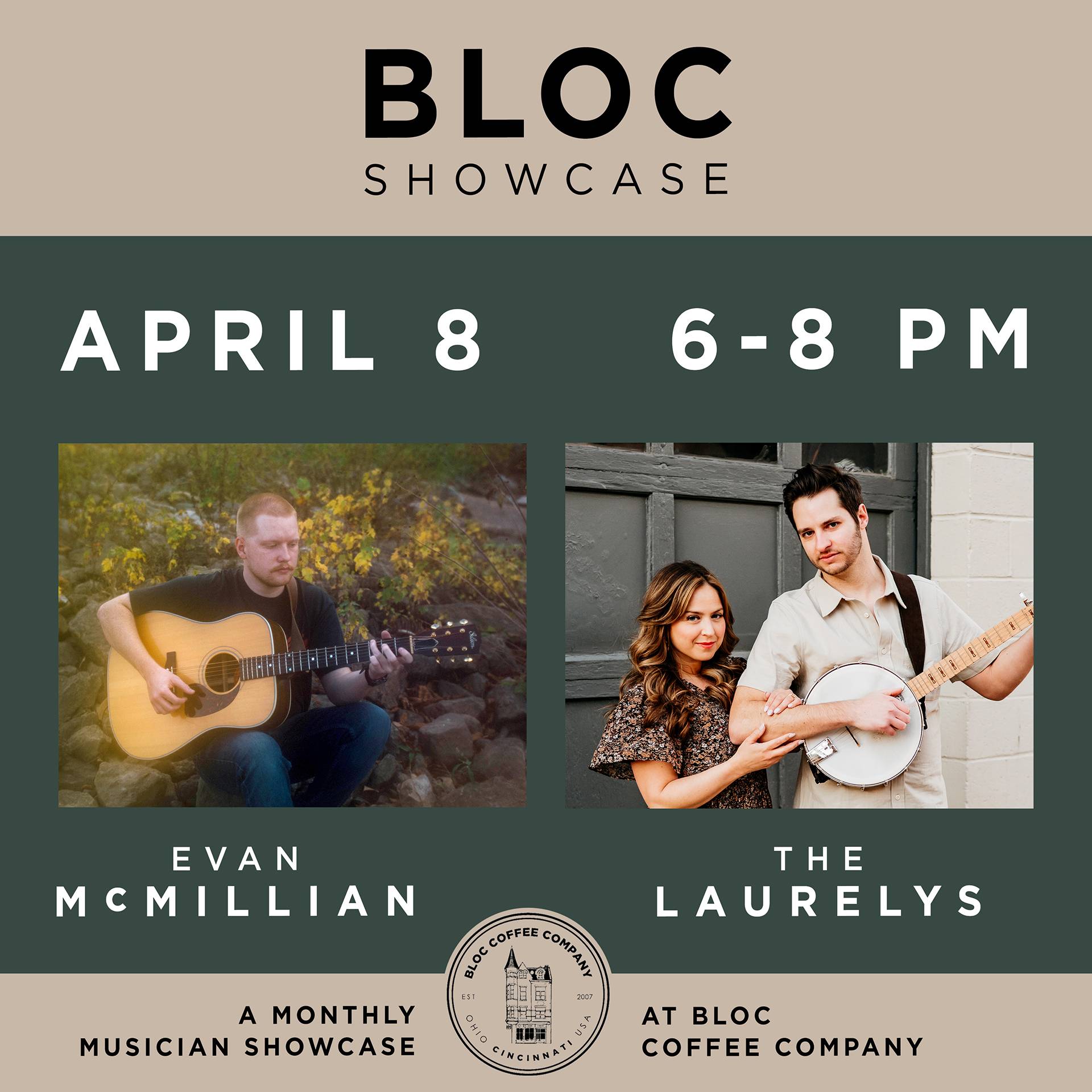 ShowcaseEvent01_V01 BLOC Showcase: The Laurelys and Evan McMillian